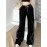 Contrast Binding Drawstring Waist Pants, Y2K Slant Pocket Baggy Pants, Women's Clothing